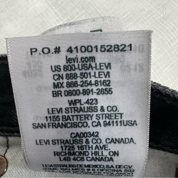 Levi’s Men’s size 35 x 33 Washed Black 501 Original Straight Fit Jeans - Picture 13 of 14